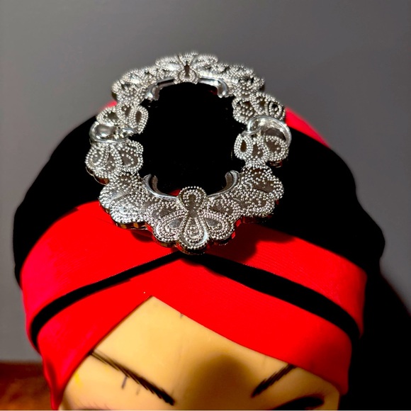 COPY - Courage Caps Chemo Sleep Turban Headwear Scarf Cap (Pink and Black) - Picture 5 of 7